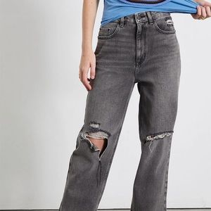 PacSun Washed Black Ripped Boyfriend Jeans